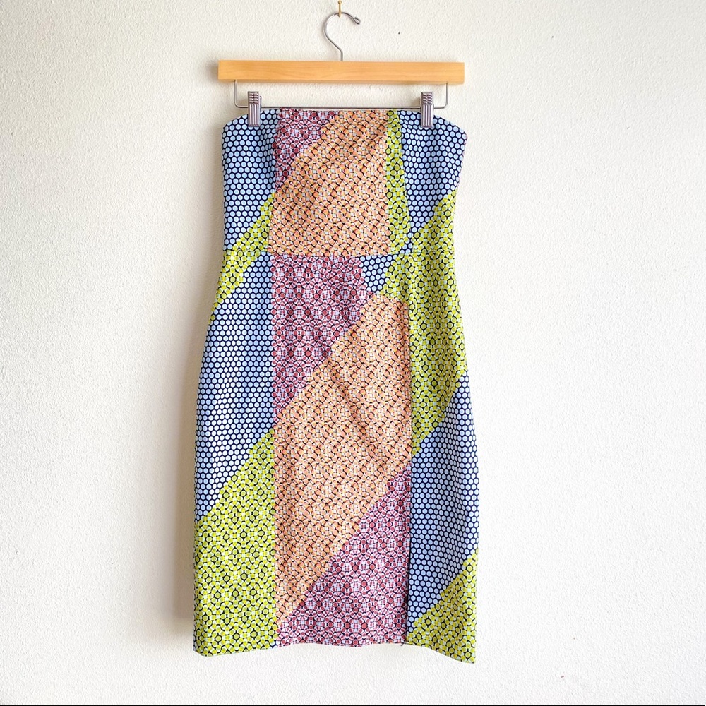 Kate Spade Strapless Geometric Print Dress 4